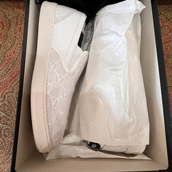 Valentino Adriel Monogram Leather Slip on Sneakers - Picture 2 of 9